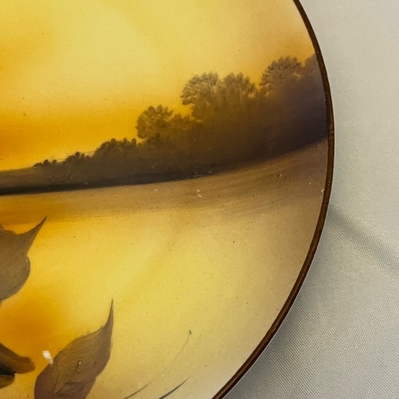 Noritake Hand Painted Plate, Nature, Autumn, Vintage EUC - Picture 6 of 8